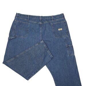 Wrangler Mens Carpenter Jeans Blue Denim 48x30 Relaxed Fit Made In Mexico